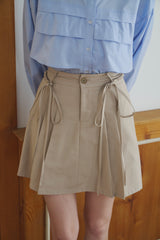 2way ribbon belt mini skirt (NEW COLOR)