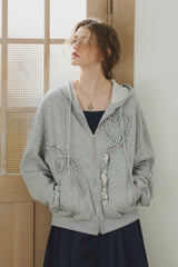 heart frill hoodie