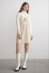 leather frill onepiece