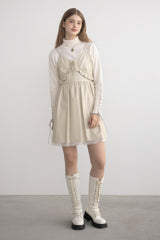 leather frill onepiece