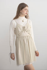 leather frill onepiece