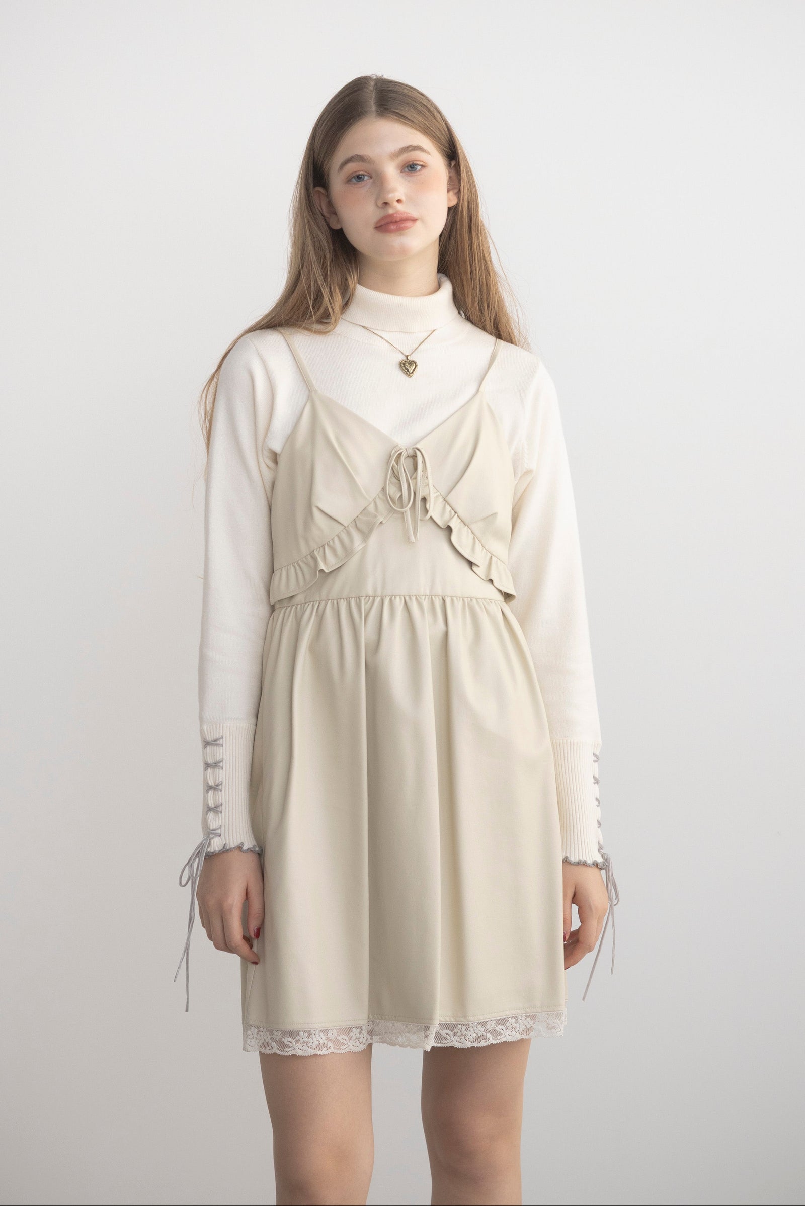 idem イデム　many frill mini onepiece dot × dot many frill onepiece – idem