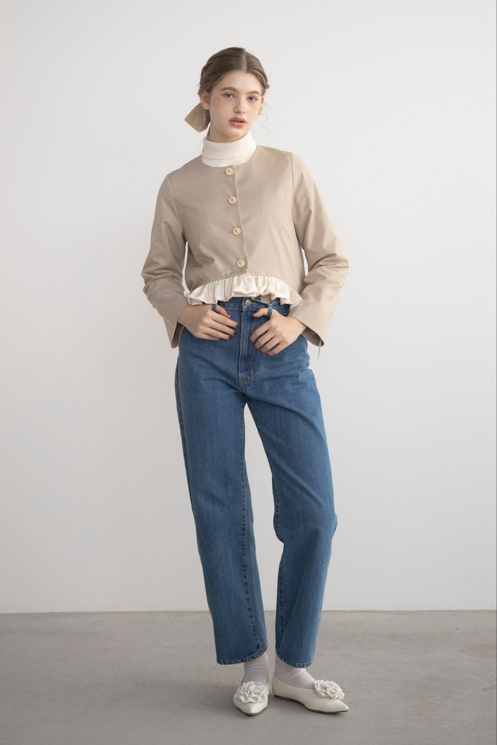 blooming frill jacket【セットアップ着用可能】 – idem