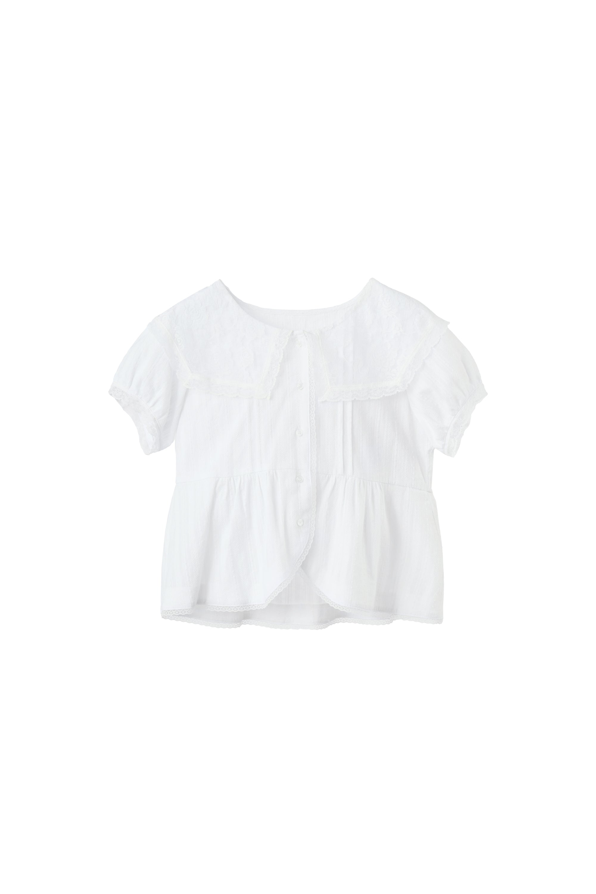 vintage lace big collar blouse