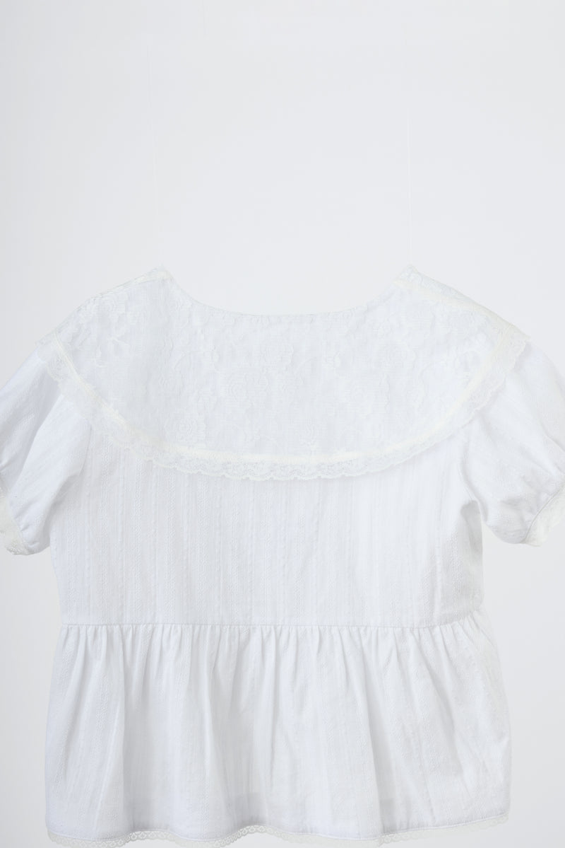 Online store Limited 】vintage lace big collar blouse – idem