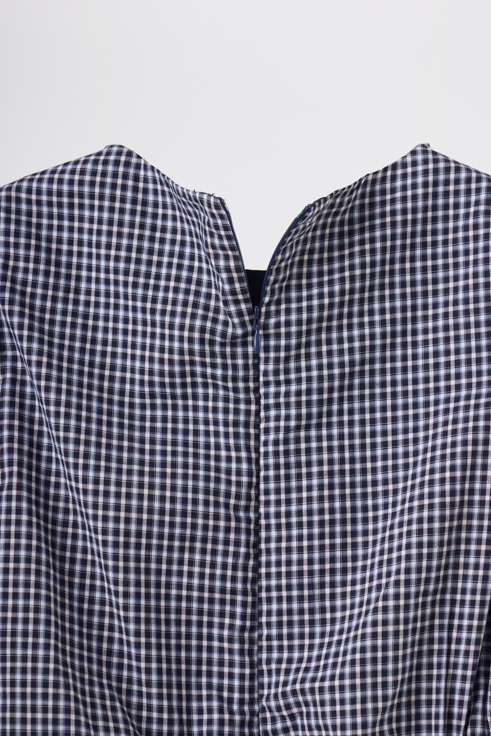 drawstring gingham check onepiece