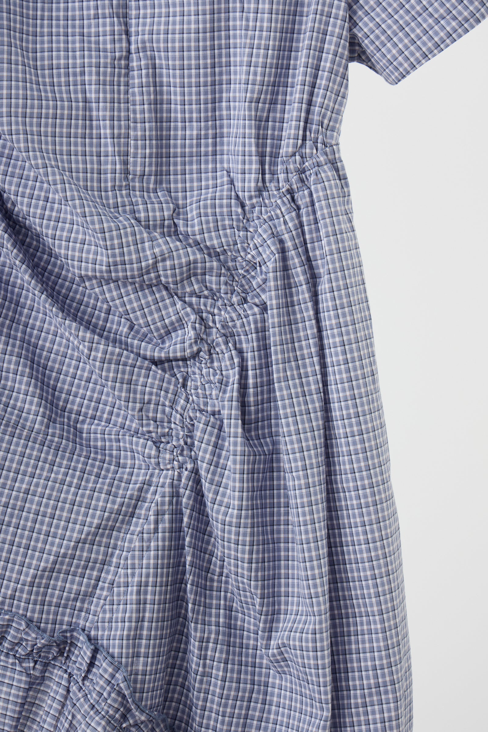 drawstring gingham check onepiece – idem