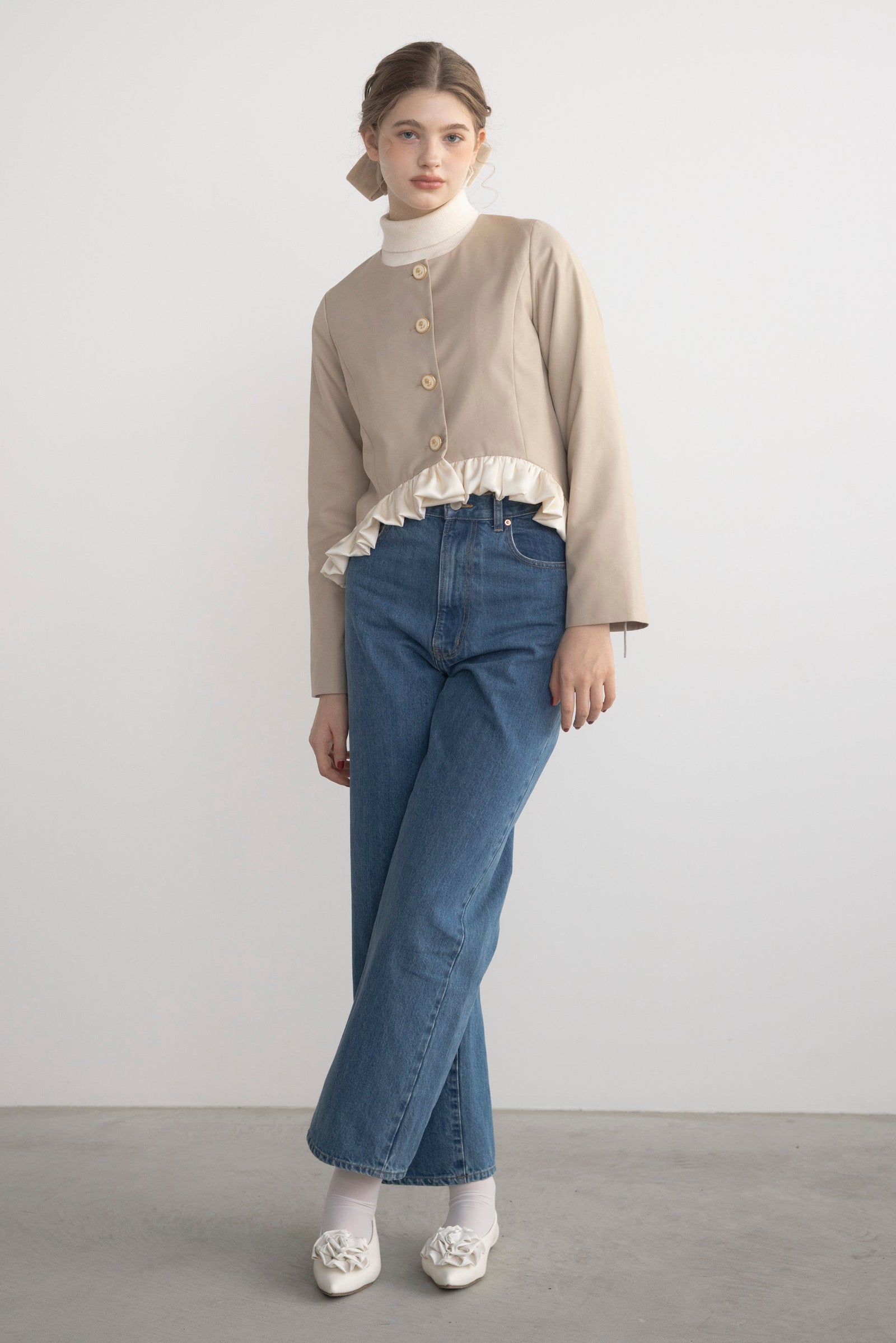 blooming frill jacket【セットアップ着用可能】 – idem