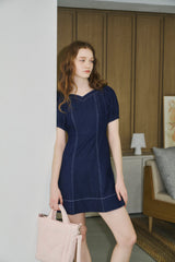 lady denim mini onepiece