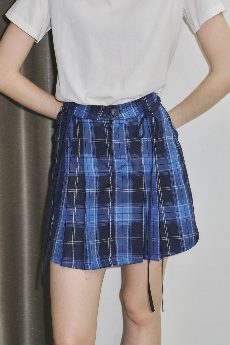 2way ribbon belt mini skirt