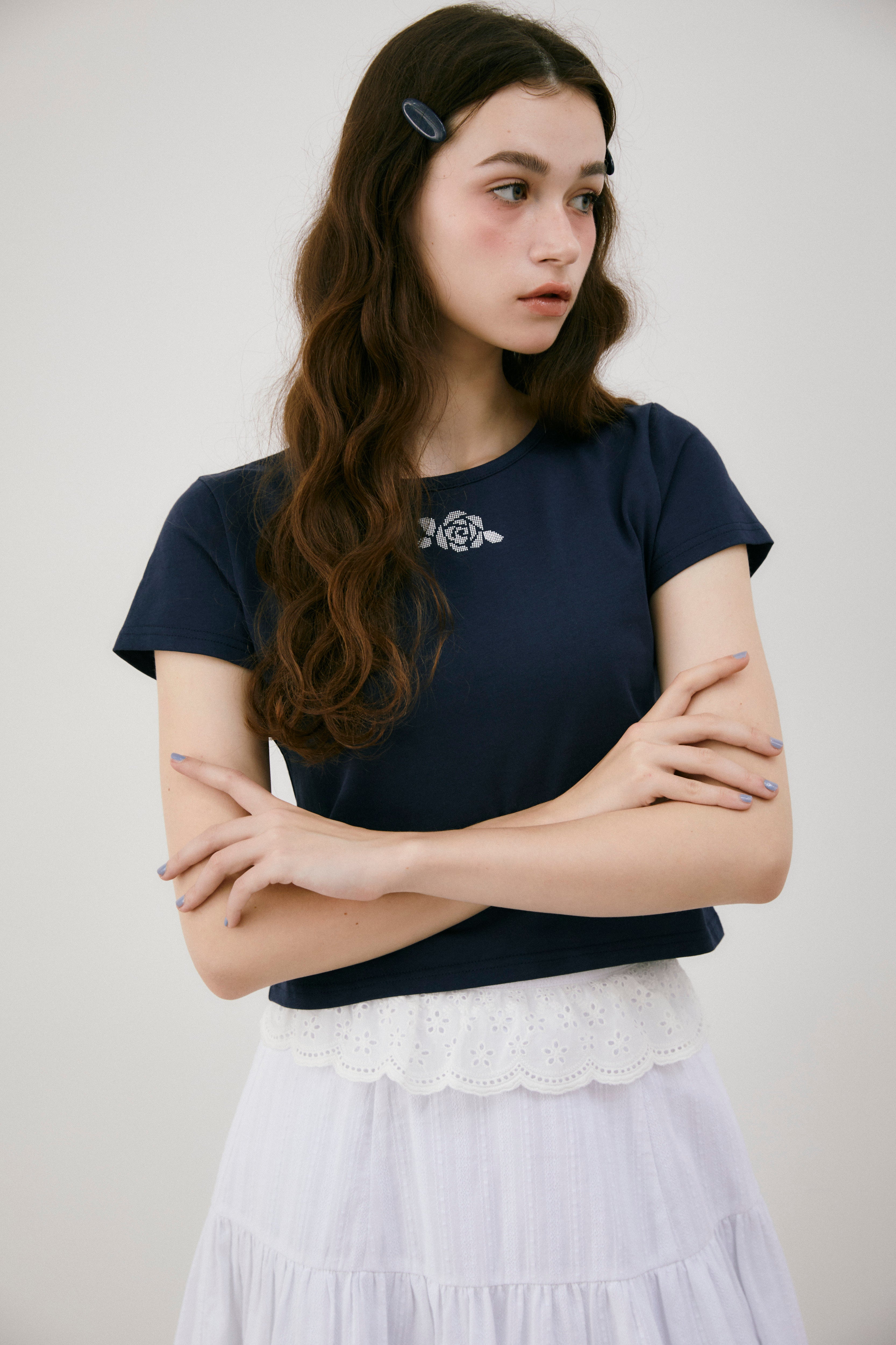 idem rose graphic T-shirt