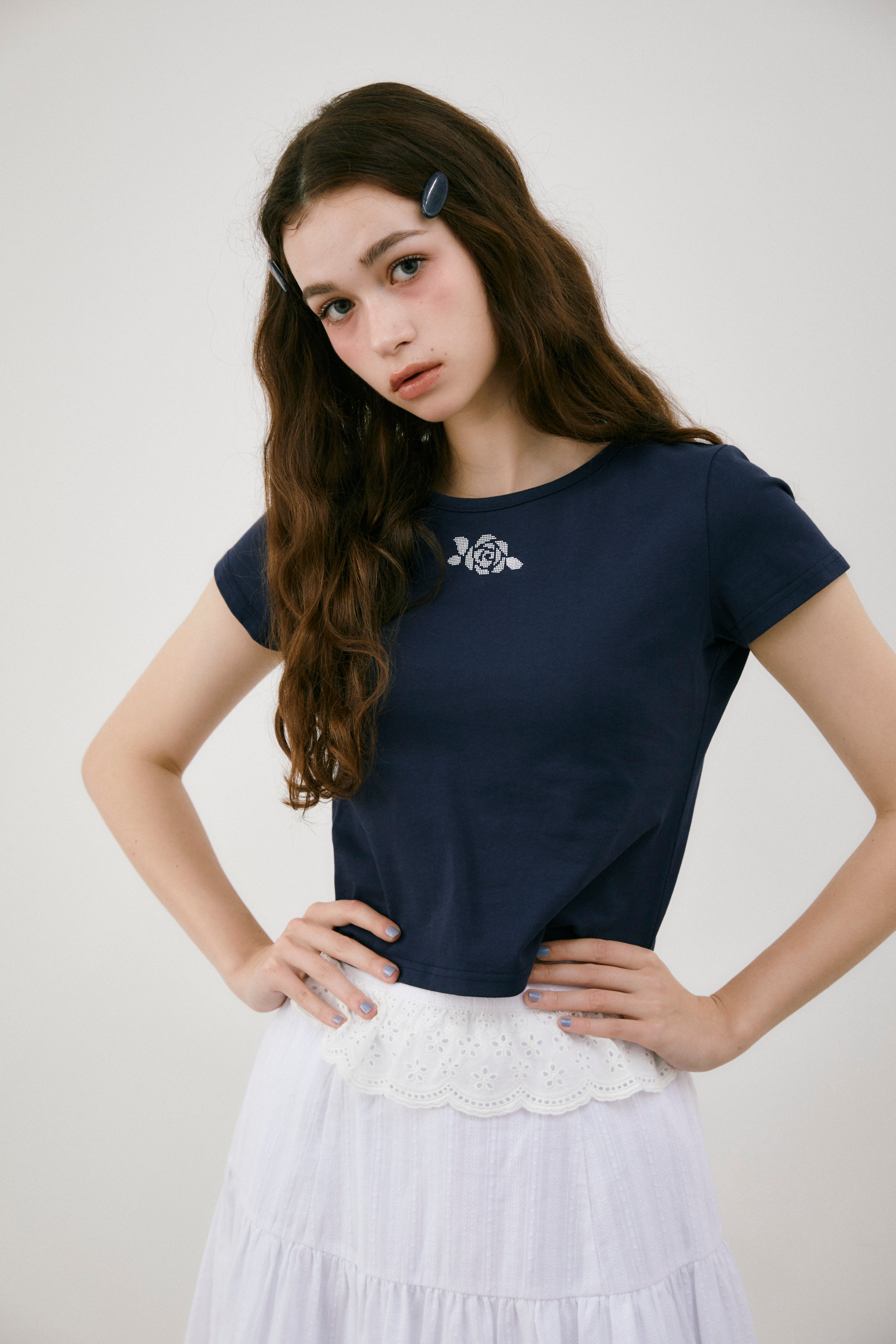 idem rose graphic T-shirt