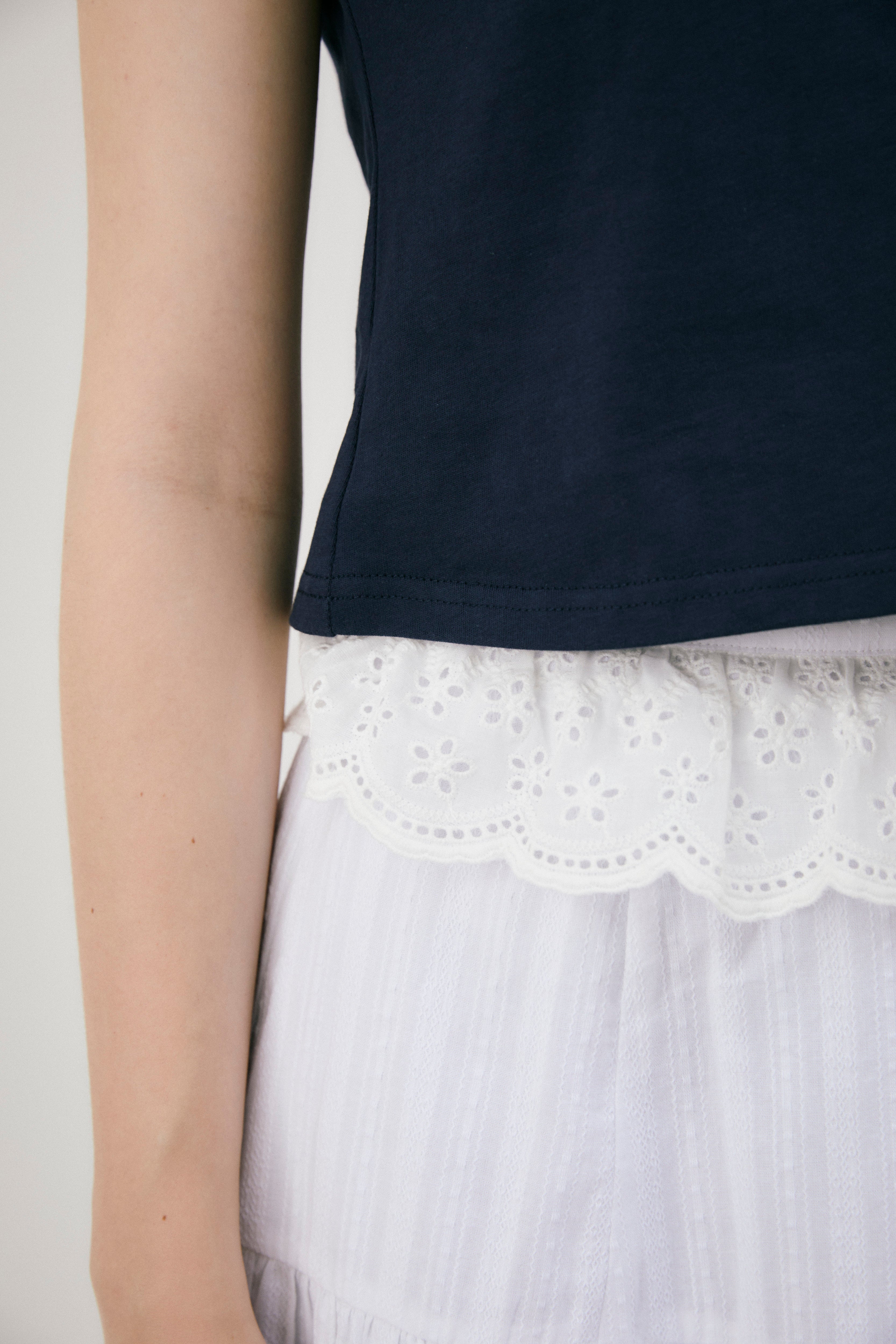 cotton lace vintage skirt