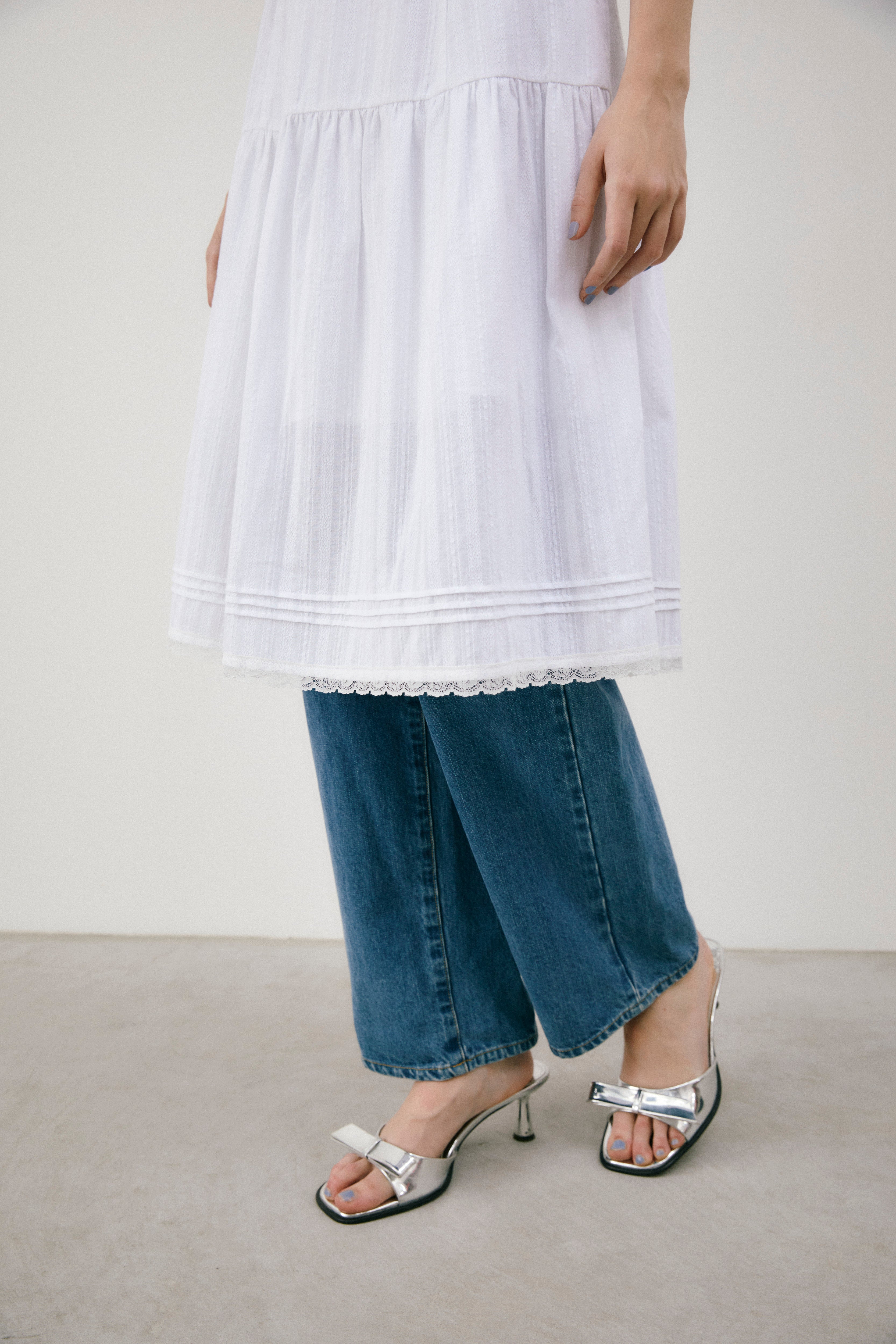 cotton lace vintage skirt