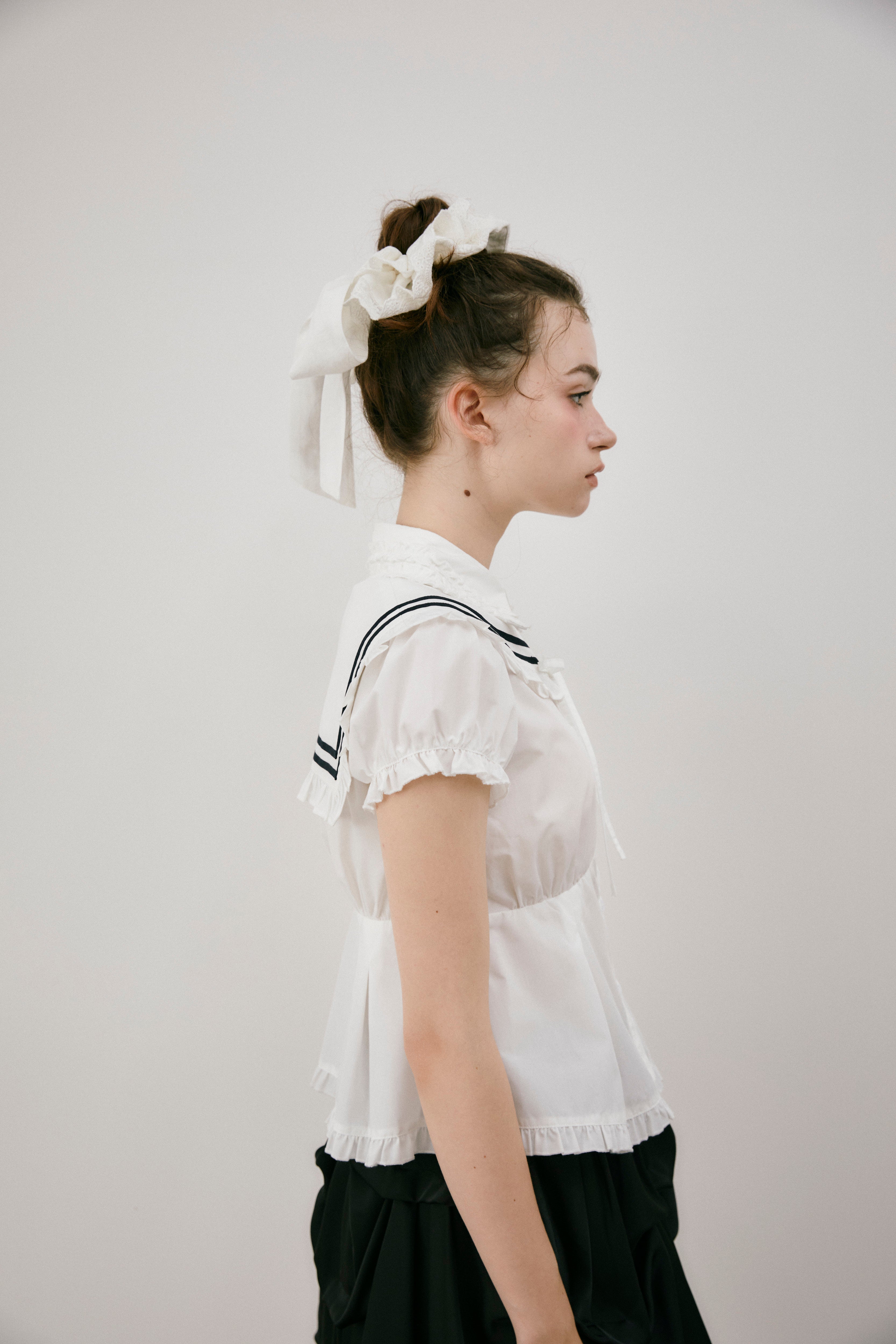big frill ribbon chouchou
