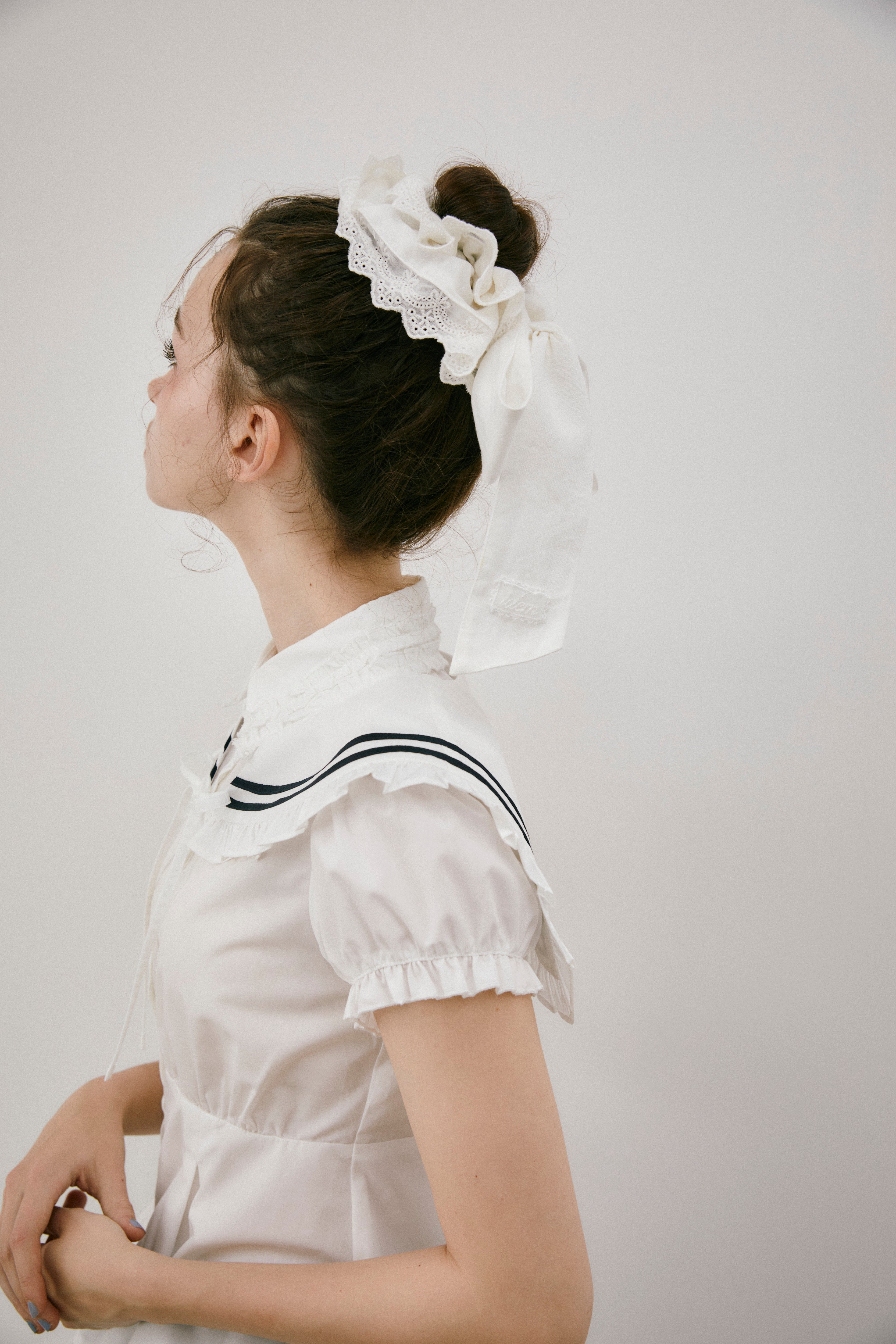 big frill ribbon chouchou
