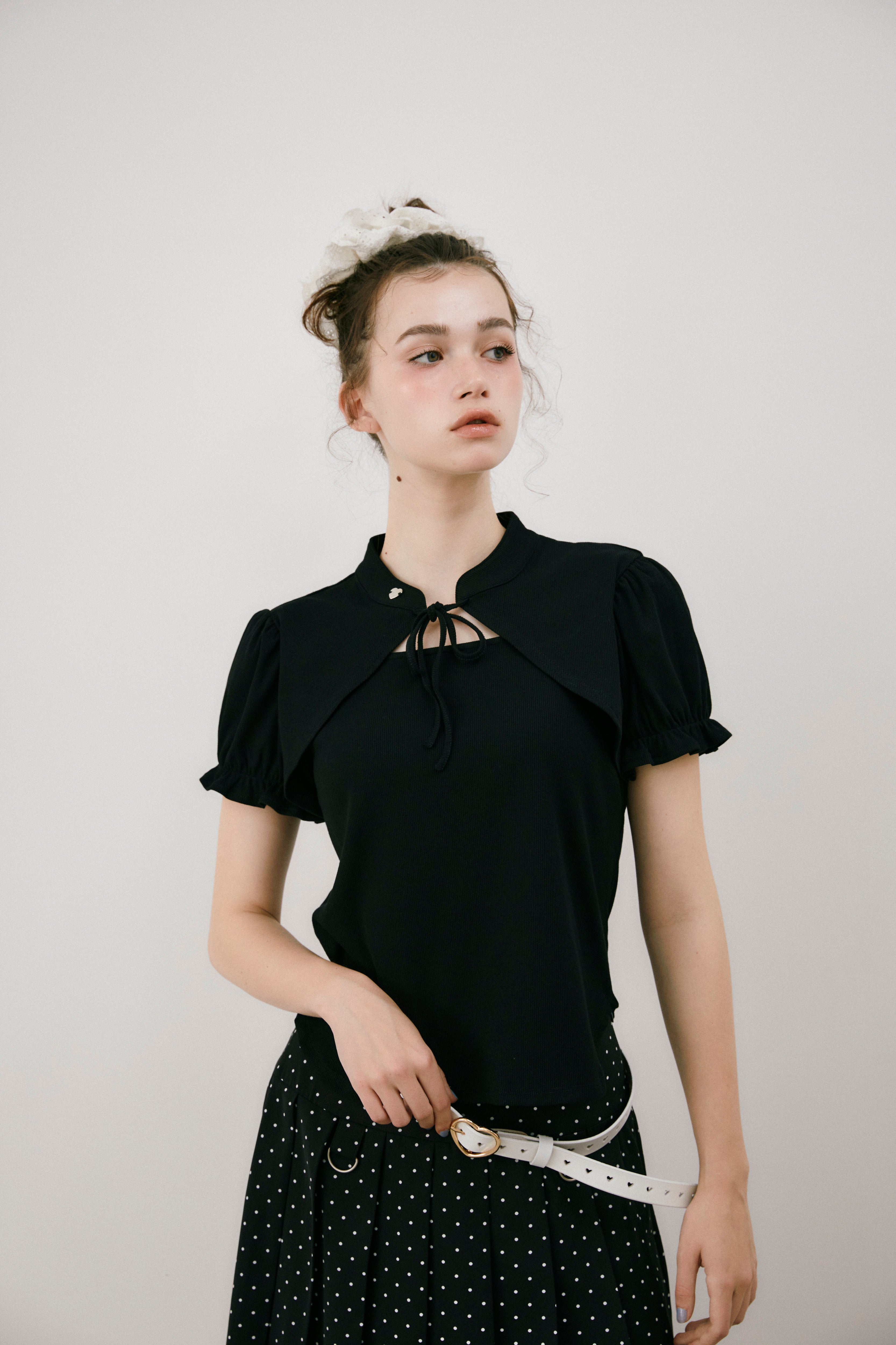 lady cut out china tops