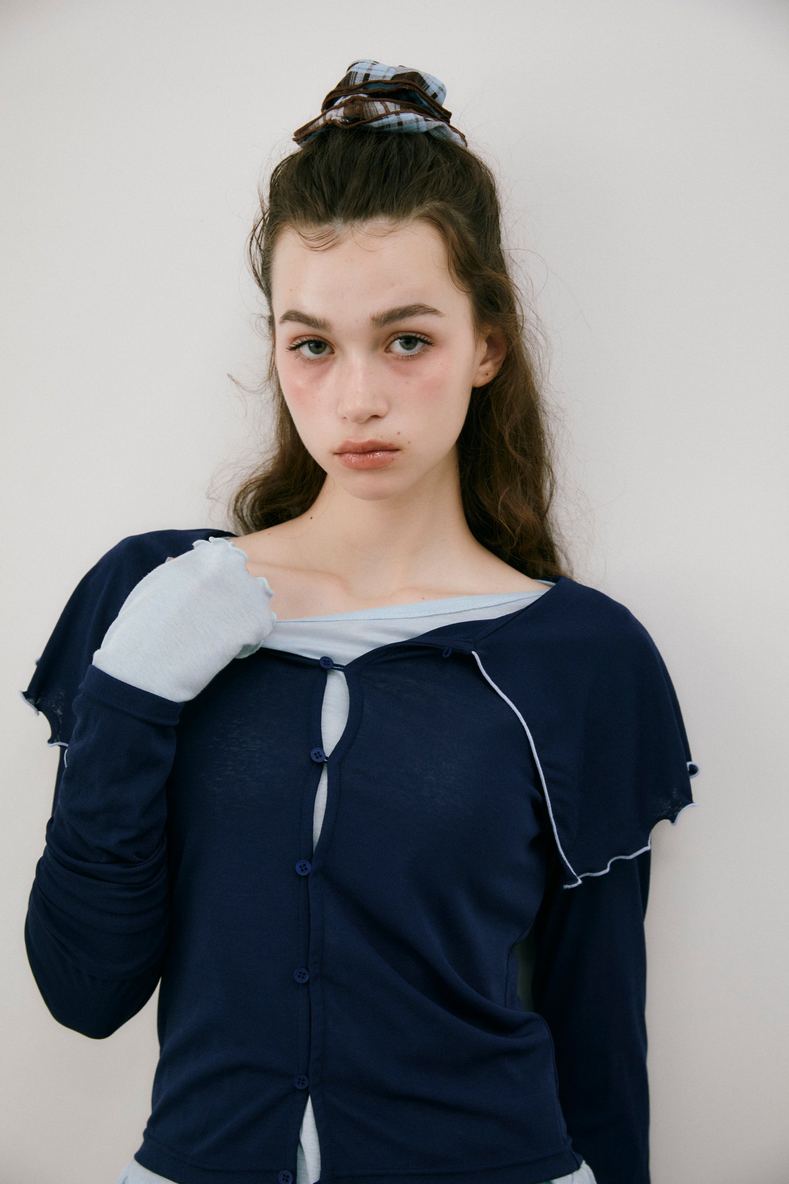 big mellow collar sheer cardigan – idem