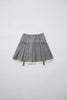 layered pleats mini skirt