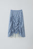 lace layered drawstring skirt