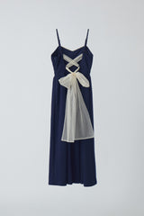 tulle ribbon sweat cami onepiece