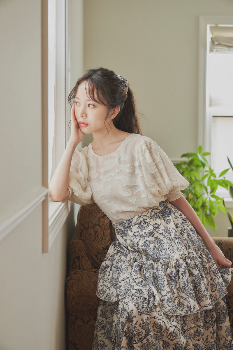 お値下げ】idem toile de Jouy frill skirt - ロングスカート