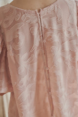 sheer jacquard volume blouse