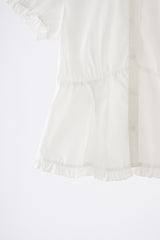 frill collar peplum blouse