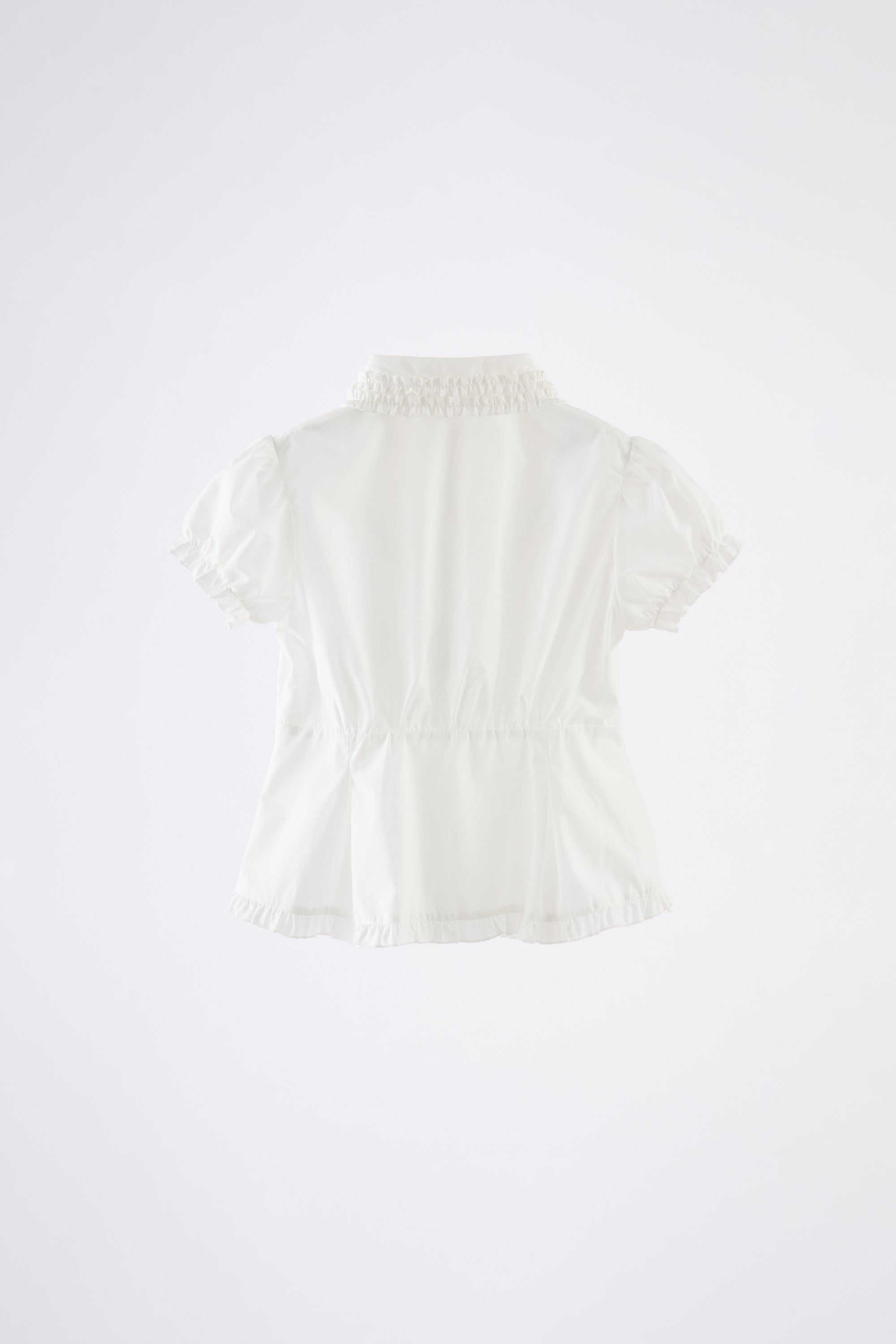frill collar peplum blouse