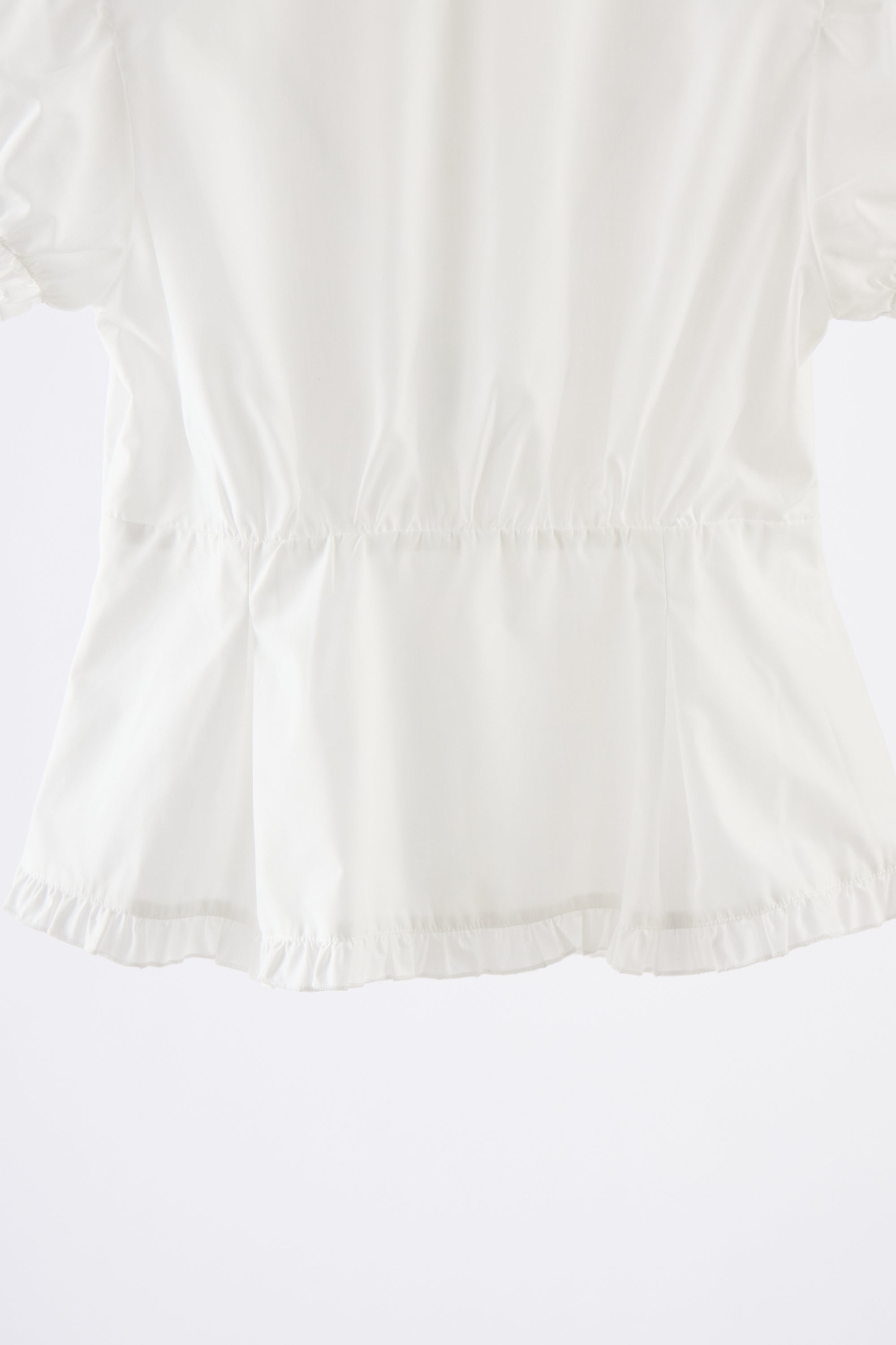 frill collar peplum blouse