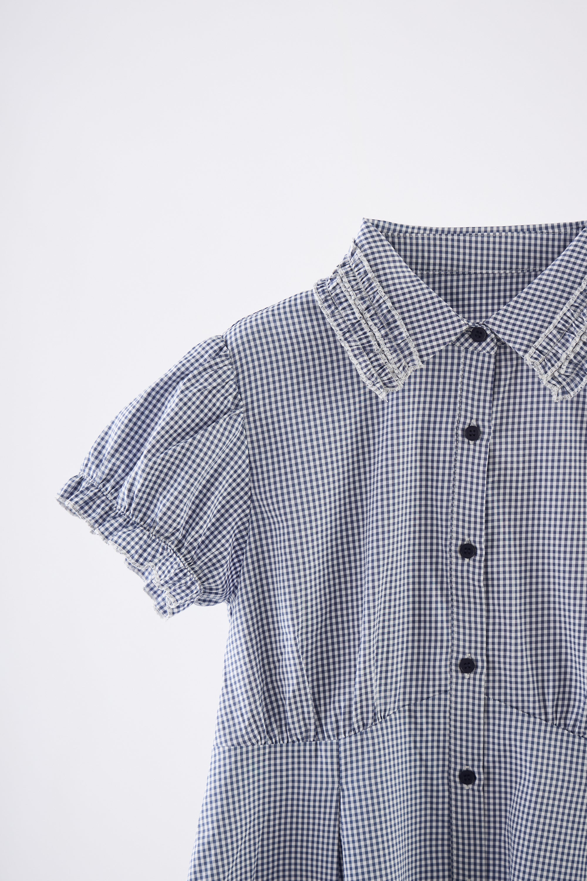 frill collar peplum blouse
