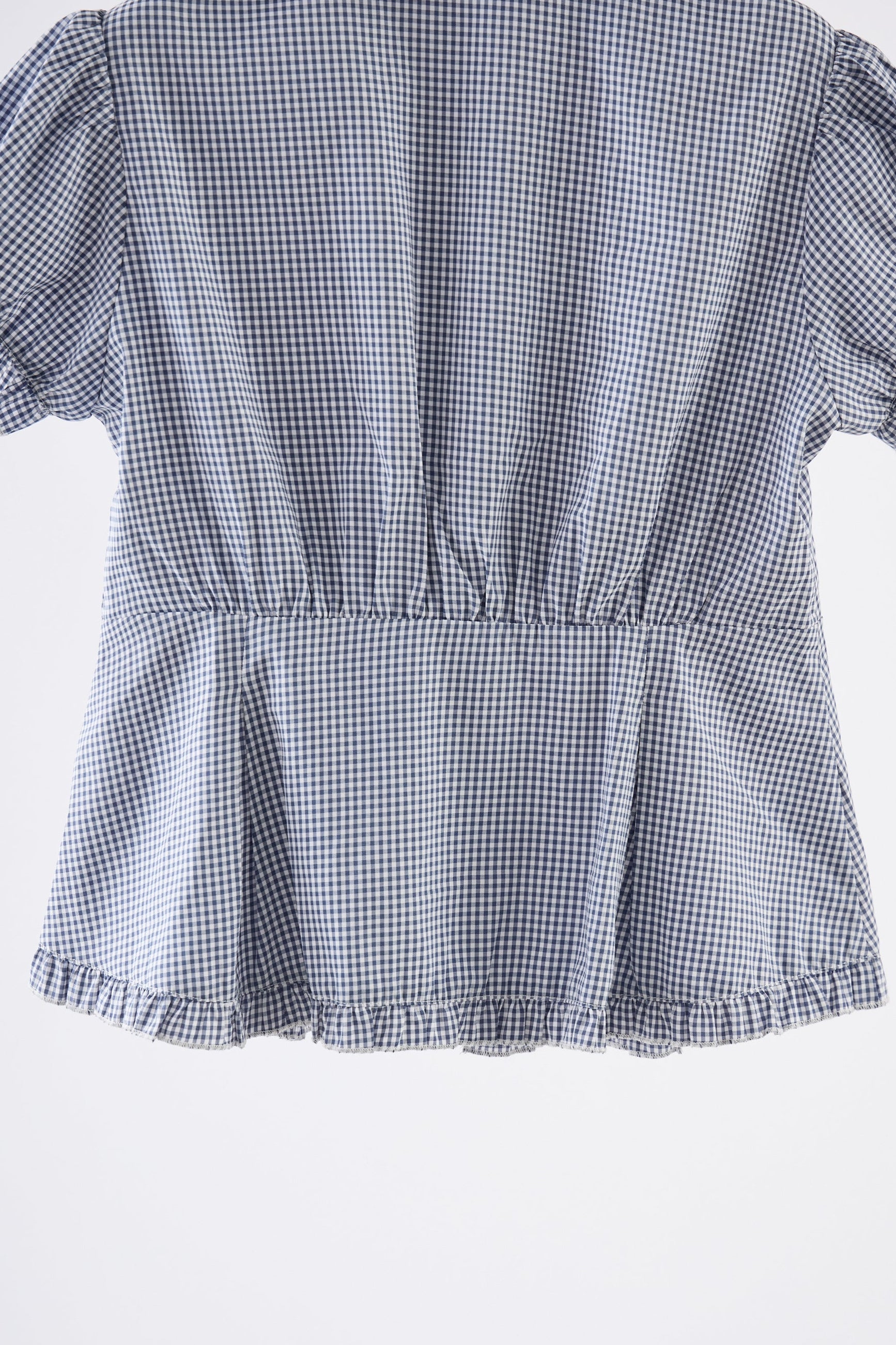 frill collar peplum blouse