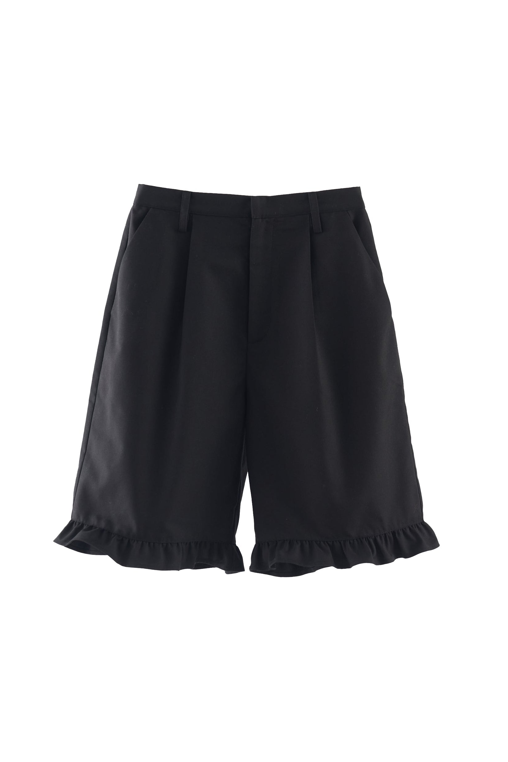 frill tuck half pants
