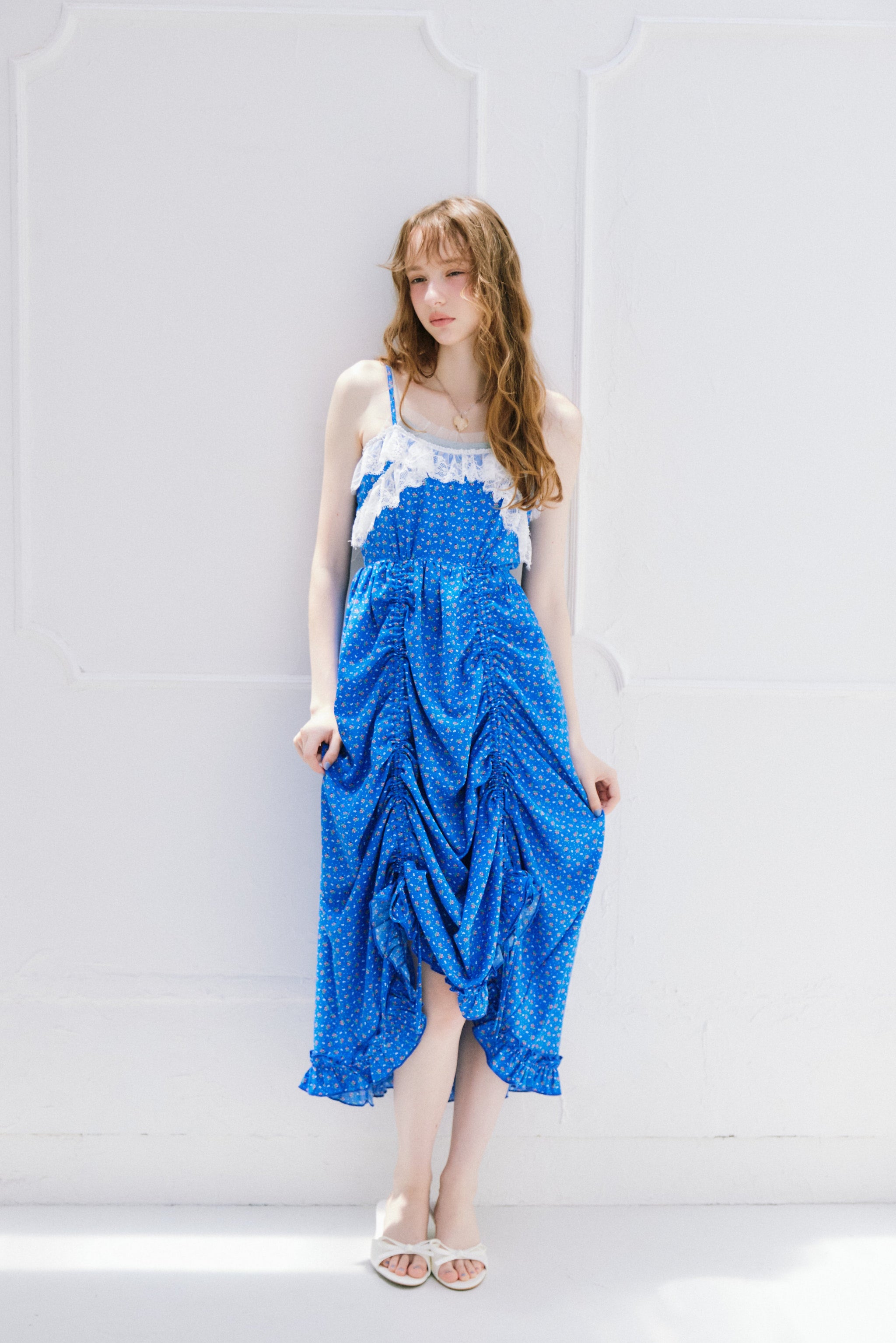 lace drawstring onepiece