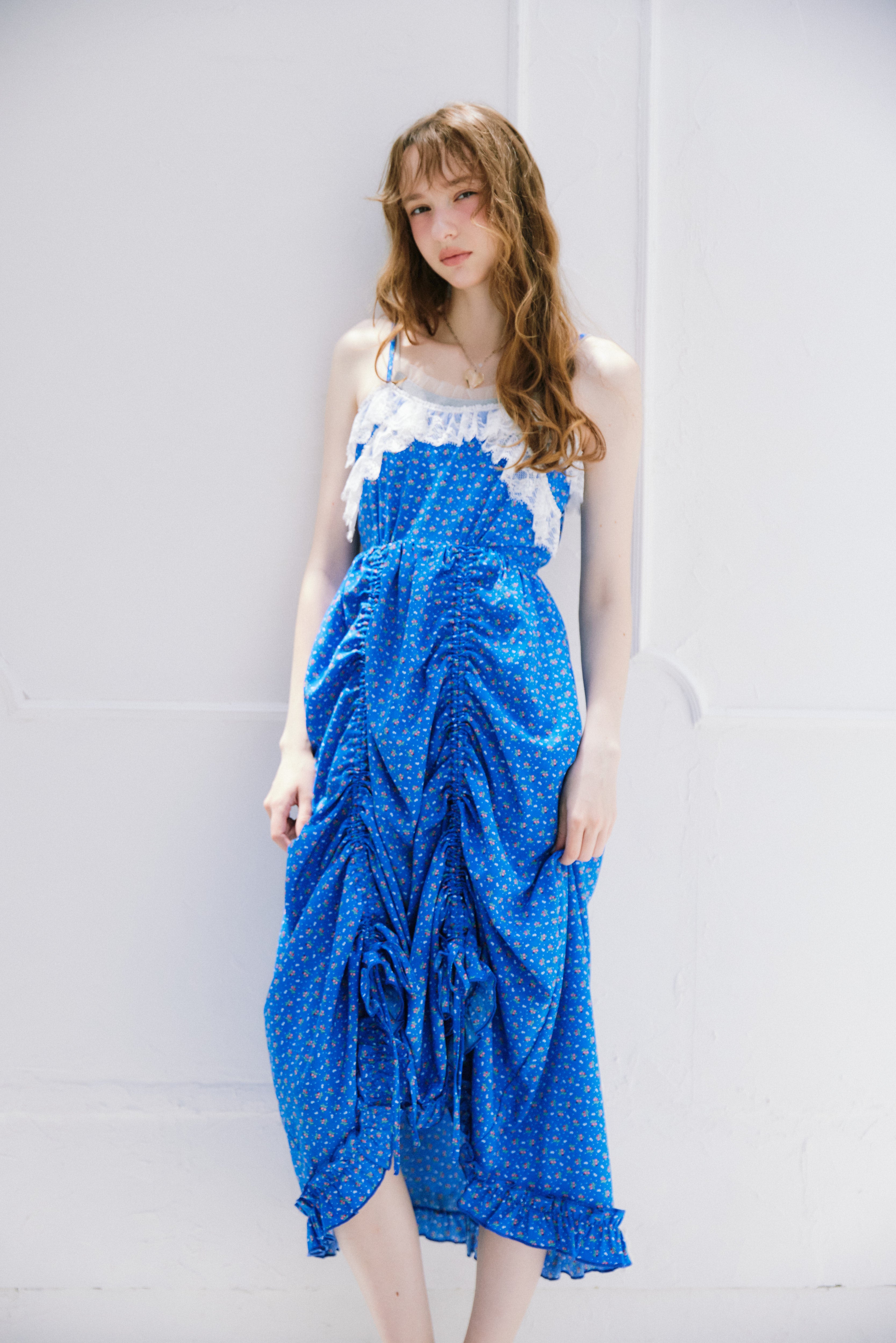 lace drawstring onepiece