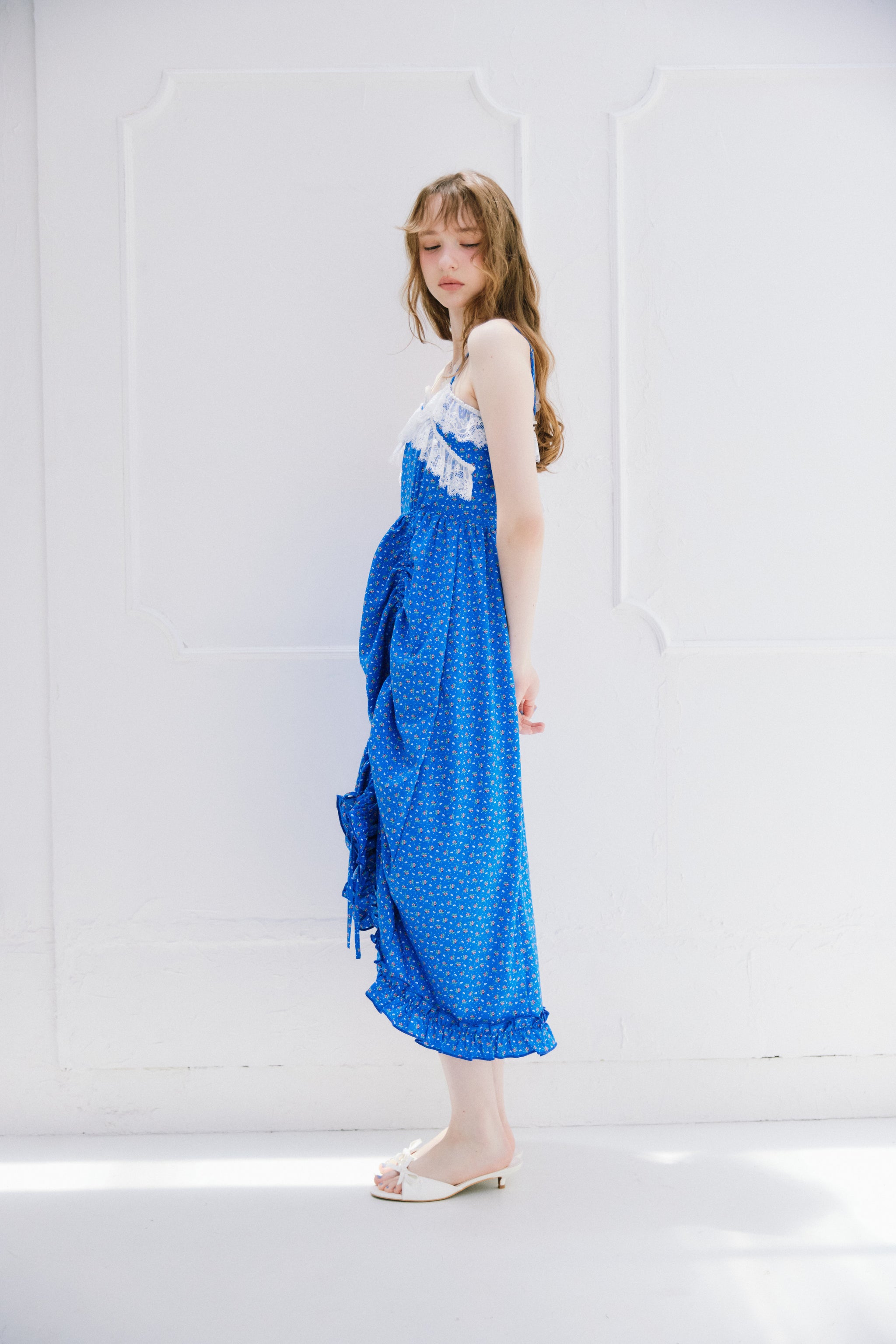 lace drawstring onepiece