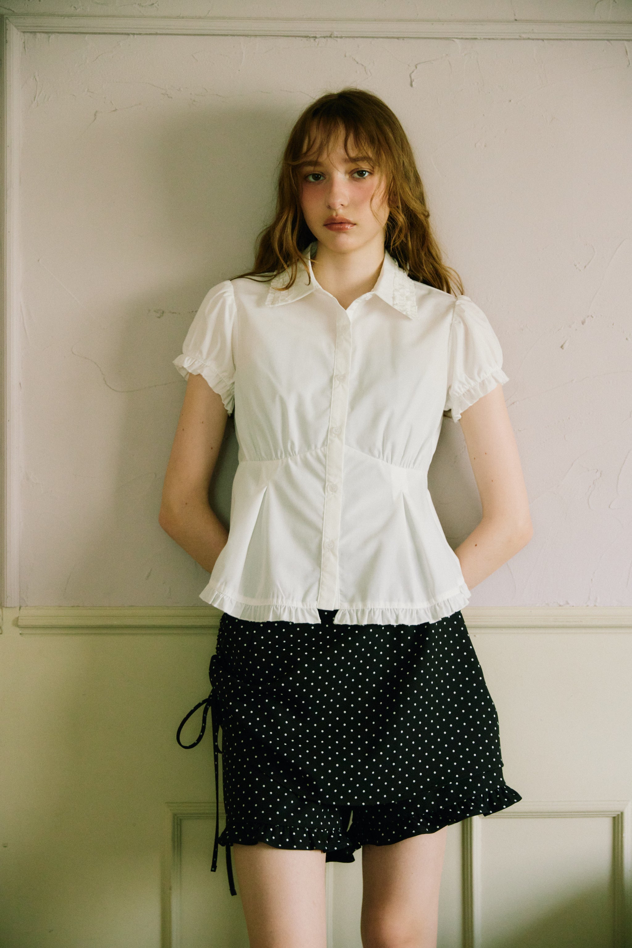 layered frill mini pants