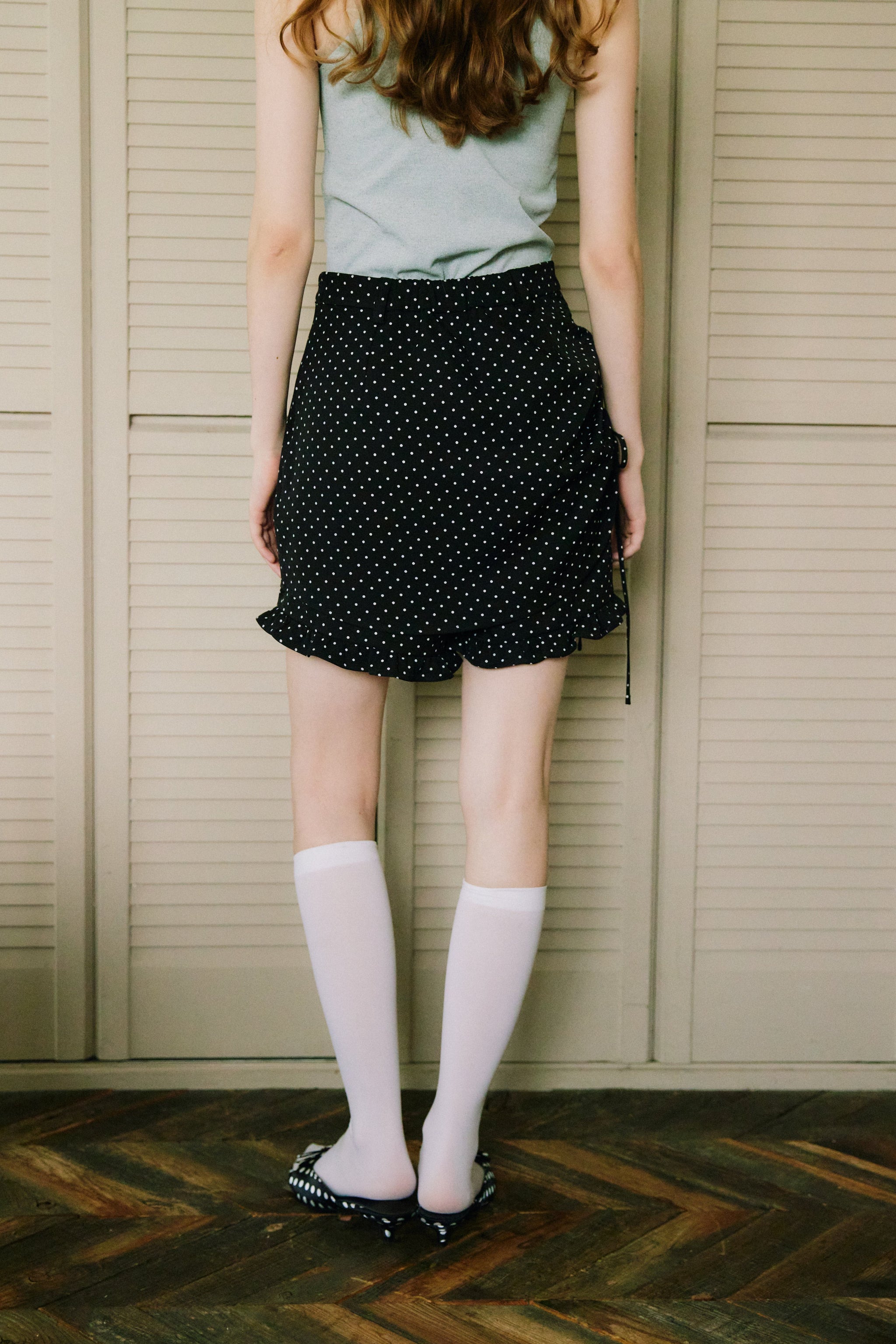 layered frill mini pants