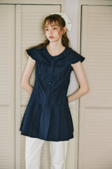 double collar sailor onepiece