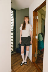 layered frill mini pants