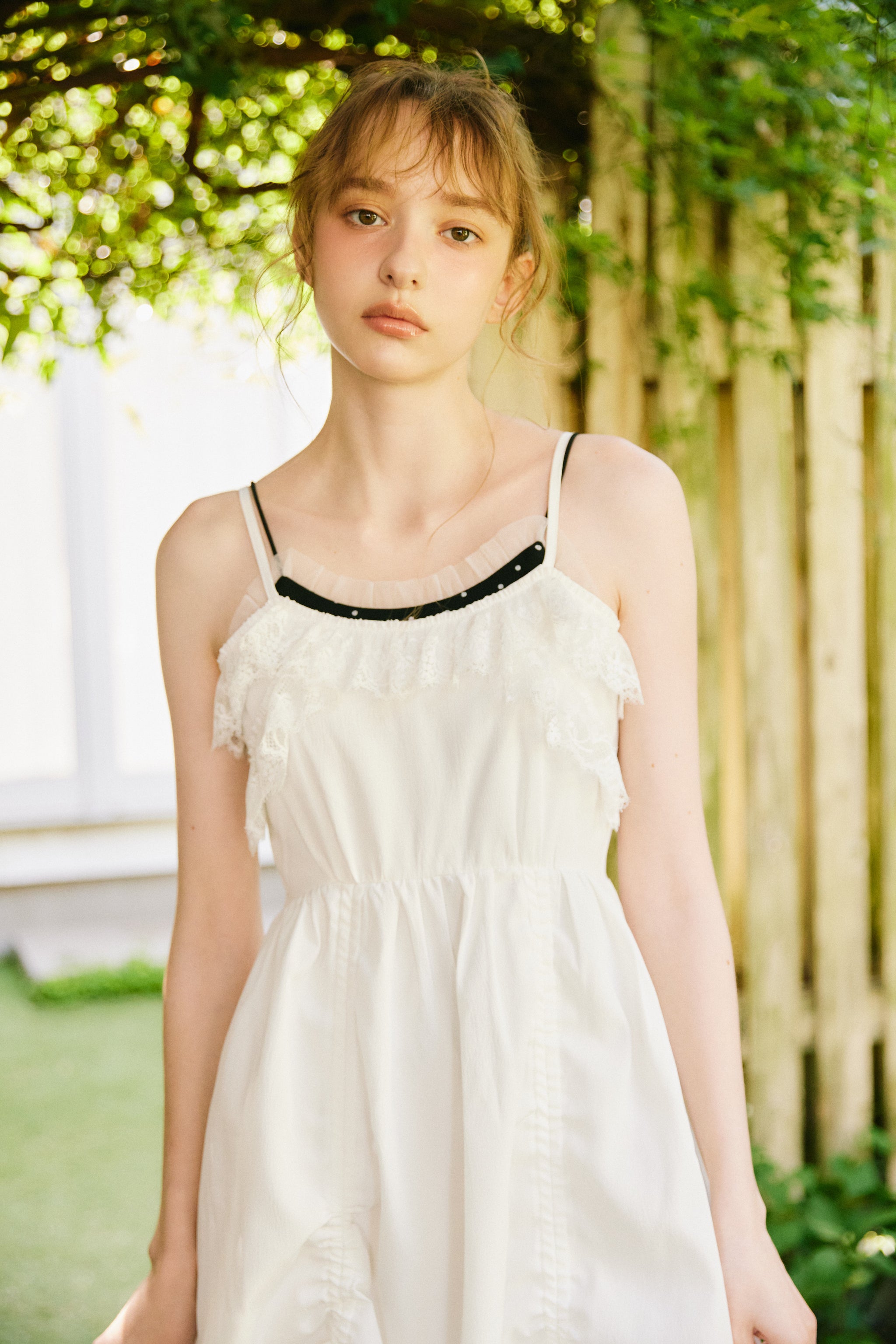 lace drawstring onepiece