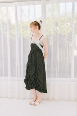 lace drawstring onepiece