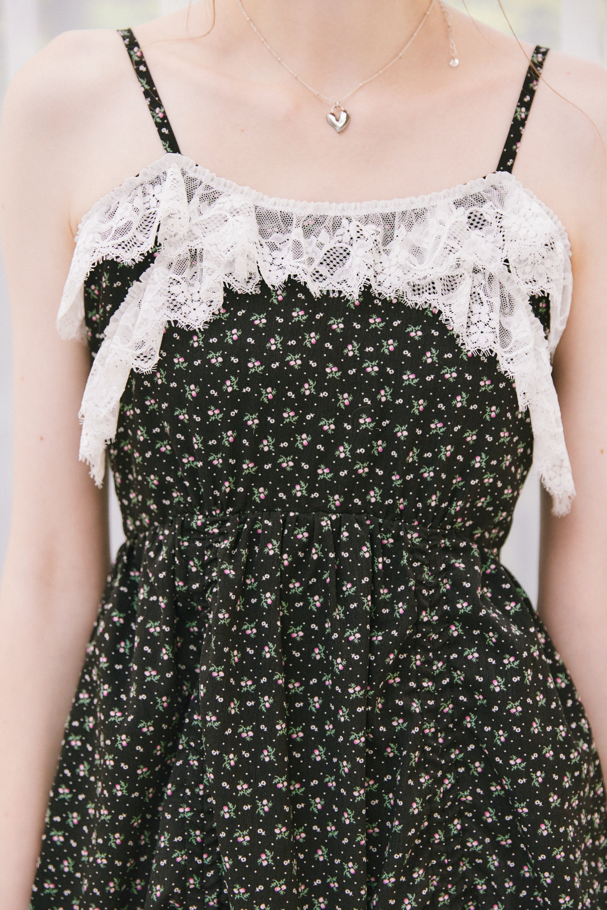 lace drawstring onepiece