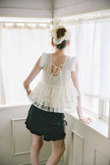 layered frill mini pants