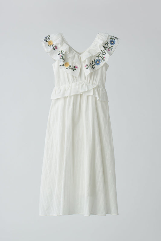 flower embroidery onepiece