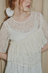 sheer lace frill tops