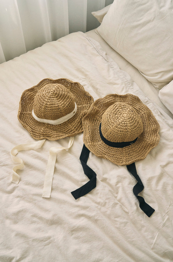 ribbon straw hat