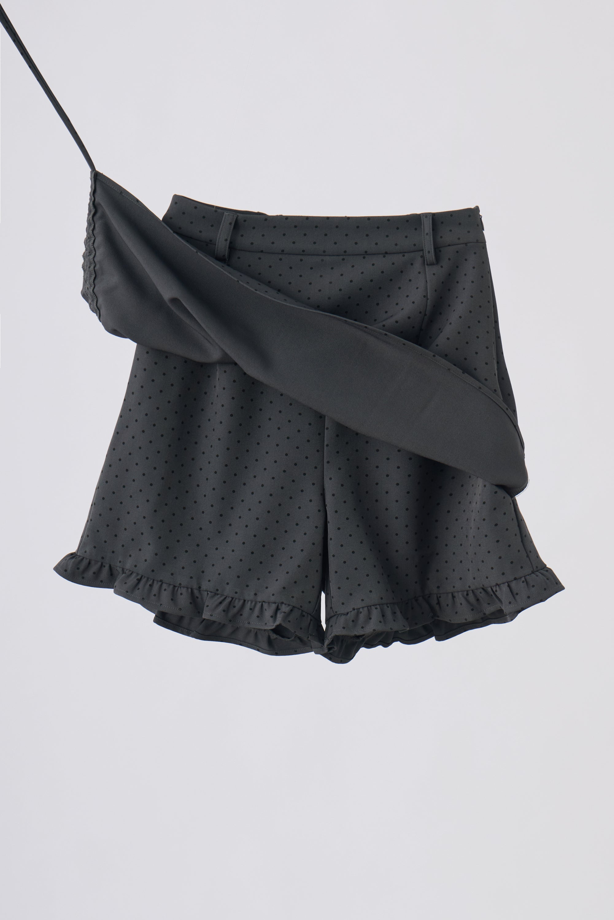 layered frill mini pants