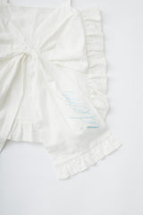 big ribbon frill tote bag