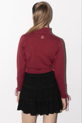 lace up ribbon turtle knit (NEW COLOR)